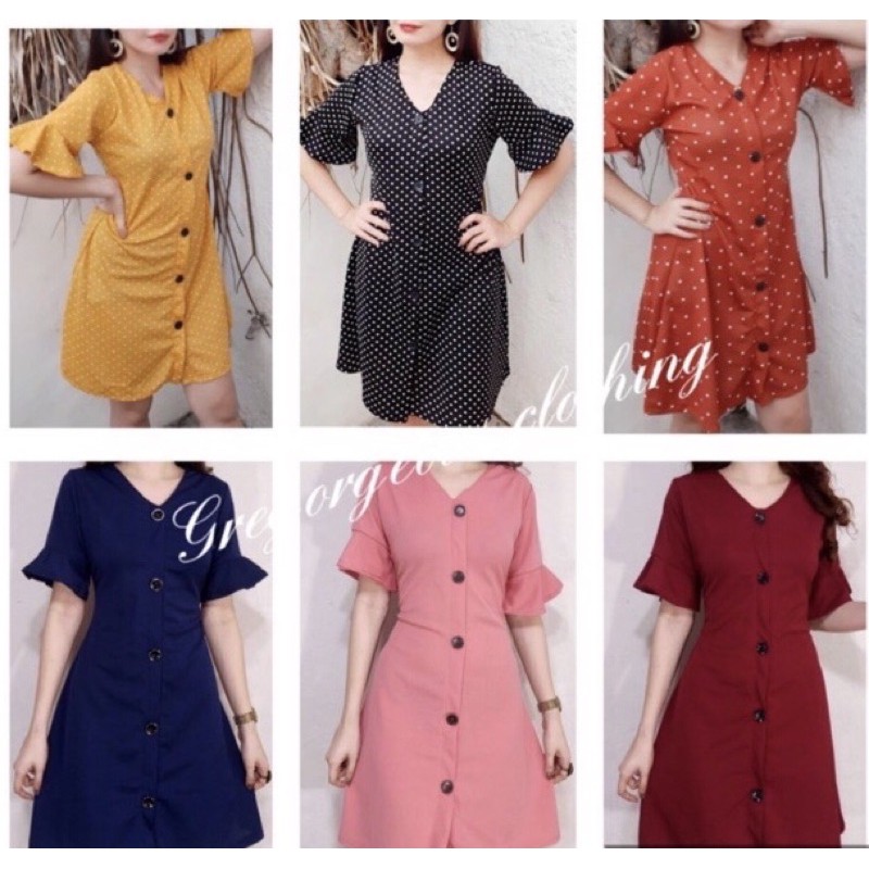 button down dress shopee