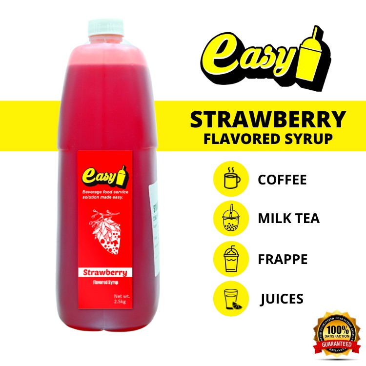Easy Brand Strawberry Syrup 2.5kg Shopee Philippines