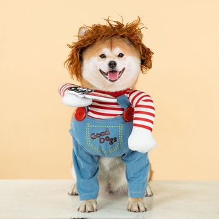Dog clothes vibrato with the same net red pet clothing summer thin Shiba Inu Corgi Teddy funny funny