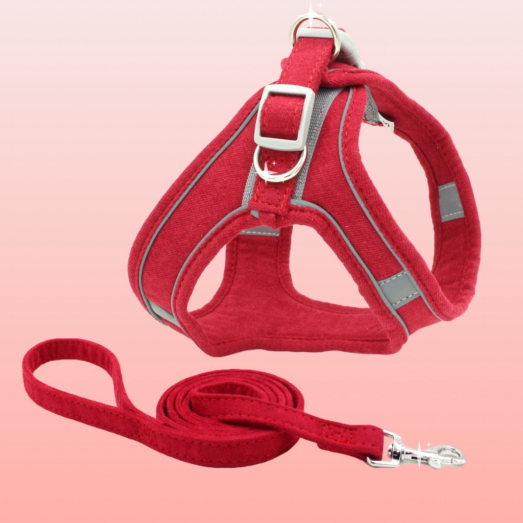 （hot）Pet Cat Safety Vest Harness Adjustable Traction Rope with Reflective Strips #3