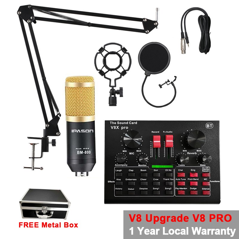 V8 Pro Audio USB External Sound Card Headset Microphone cast