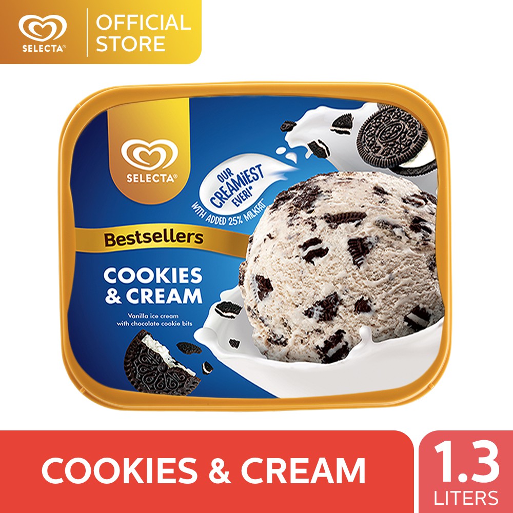 Selecta Cookies And Cream Ice Cream 1 3l Shopee Philippines