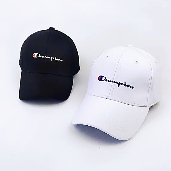 champion white baseball cap