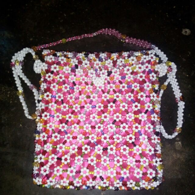 beaded sling bag