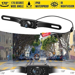 Car Rear View Camera License Plate Frame Waterproof Night Vision Reverse Backup Camera