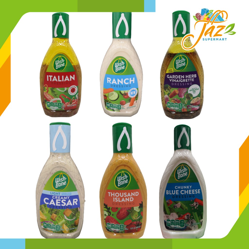 WishBone Salad Dressing Ranch, Italian,Avocado Garden Herb Vinaigrette,Thousand Island