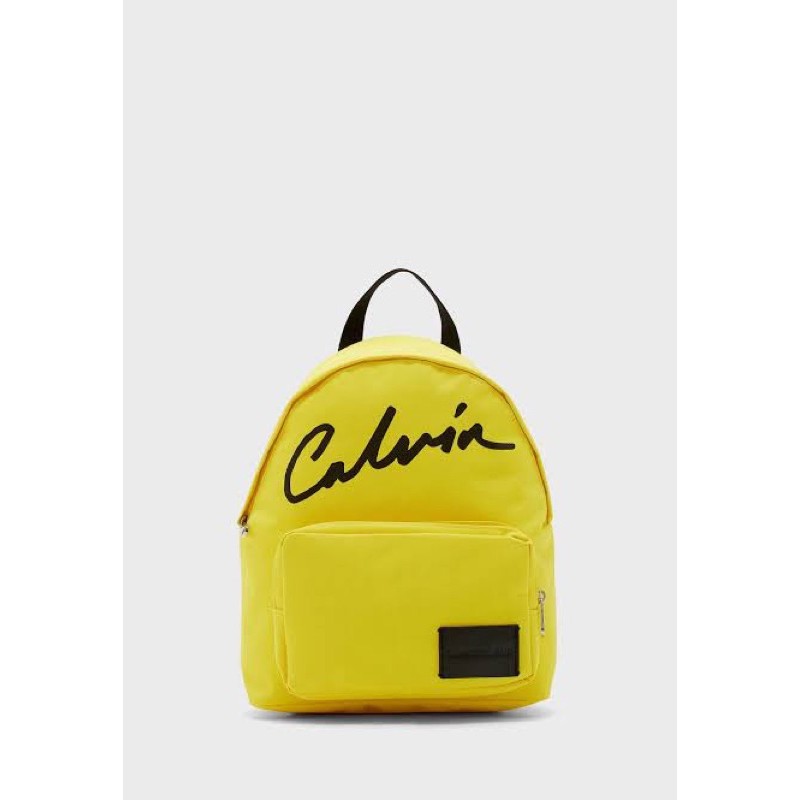 calvin klein yellow backpack