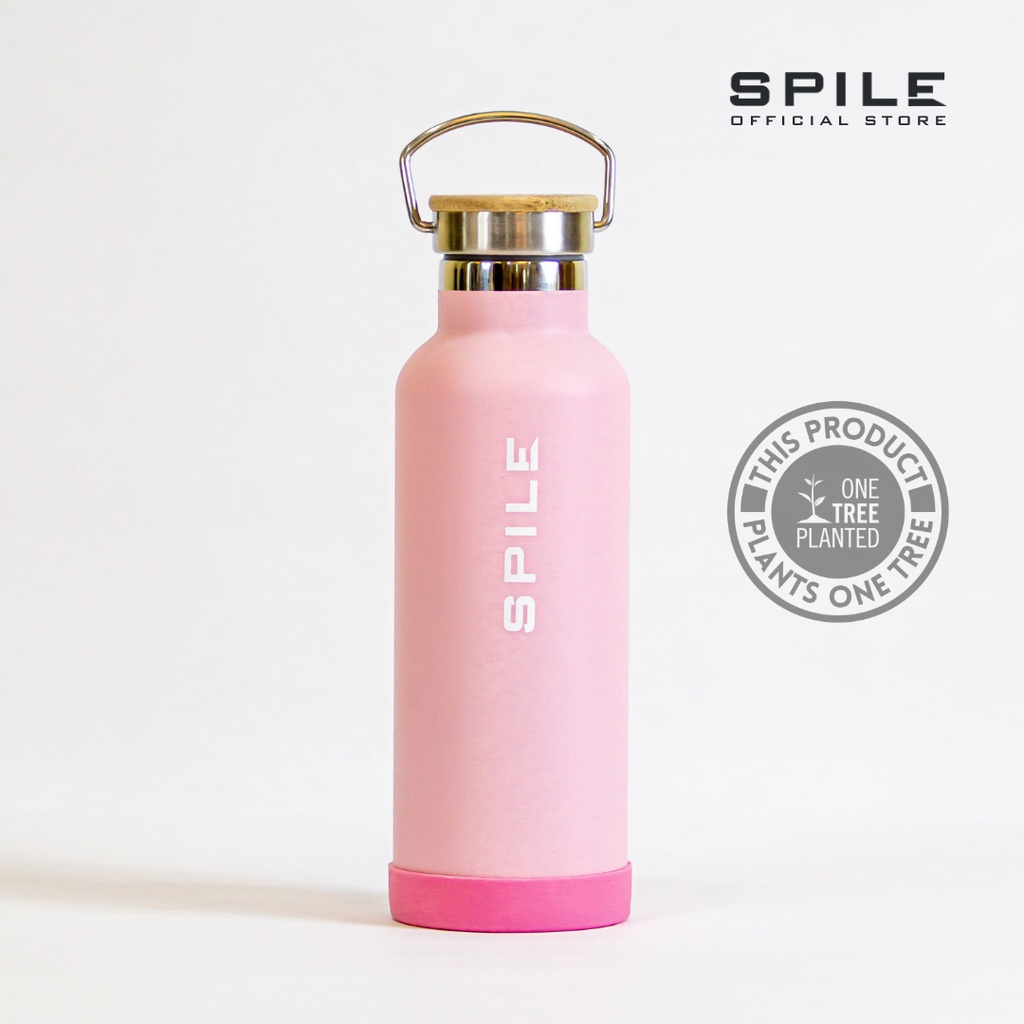 SPILE (22oz) Sakura Pink  Vacuum-Insulated Stainless Steel Flask with Free Sole (rubber) #2