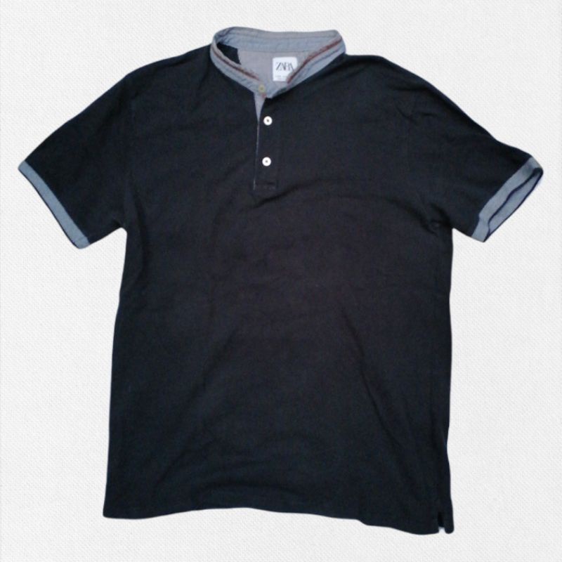 Zara Men Navy Blue Shirt (USED/PRELOVED) | Shopee Philippines