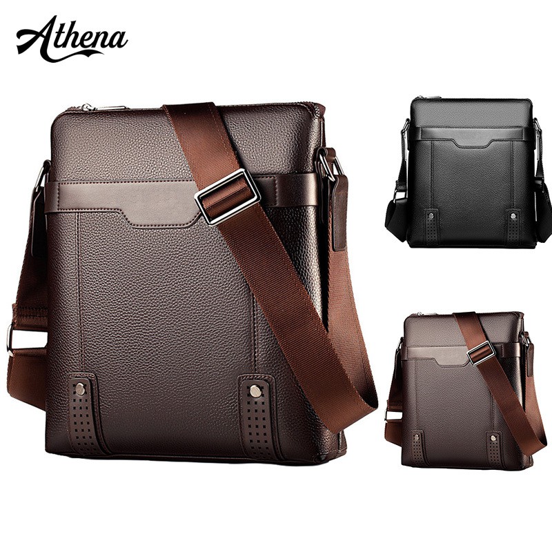 faux leather crossbody messenger bag