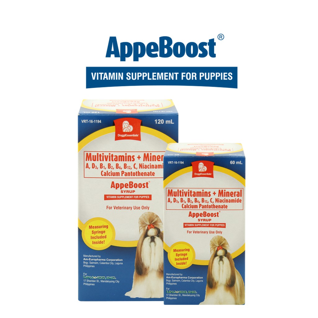 APPEBOOST Vitamin Mineral Supplement 120ml/60ml pet vitamins Shopee