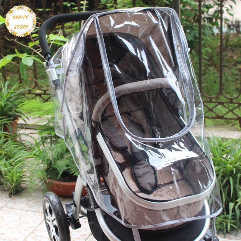 Plastic Baby Stroller Rain Cover Pushchair Raincoat