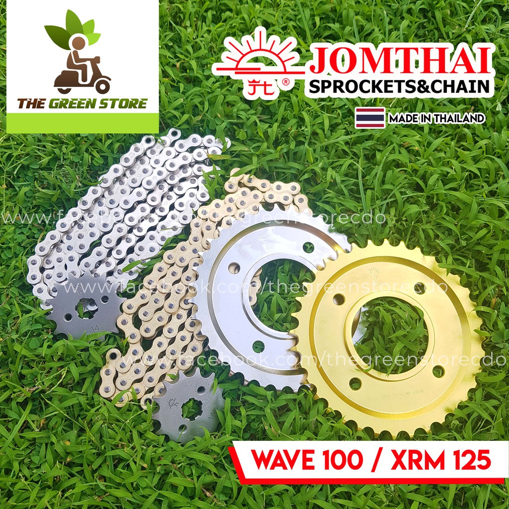 JT JOMTHAI Chain & Sprocket Set ( Wave 100 / XRM 125 ) Available in