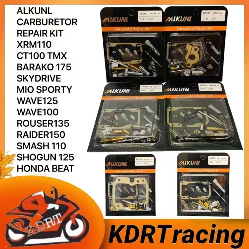 CARBURETOR REPAIR KIT ALKUNL FOR CT100 BARAKO 175 SKYDRIVE MIO SPORTY
