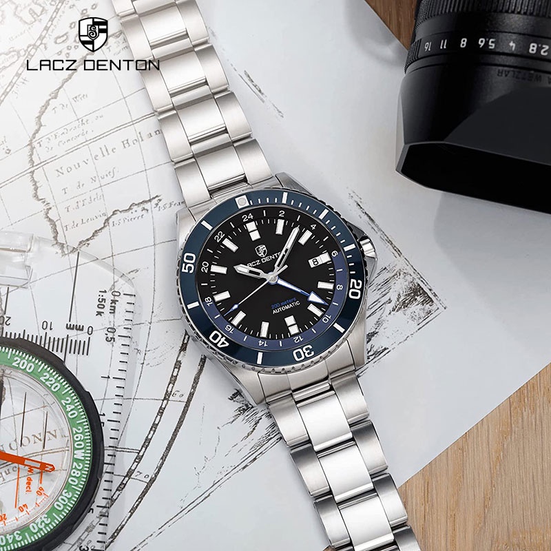 LACZ DENTON 40MM GMT Men's Watches 2022 Automatic Mechanical ...