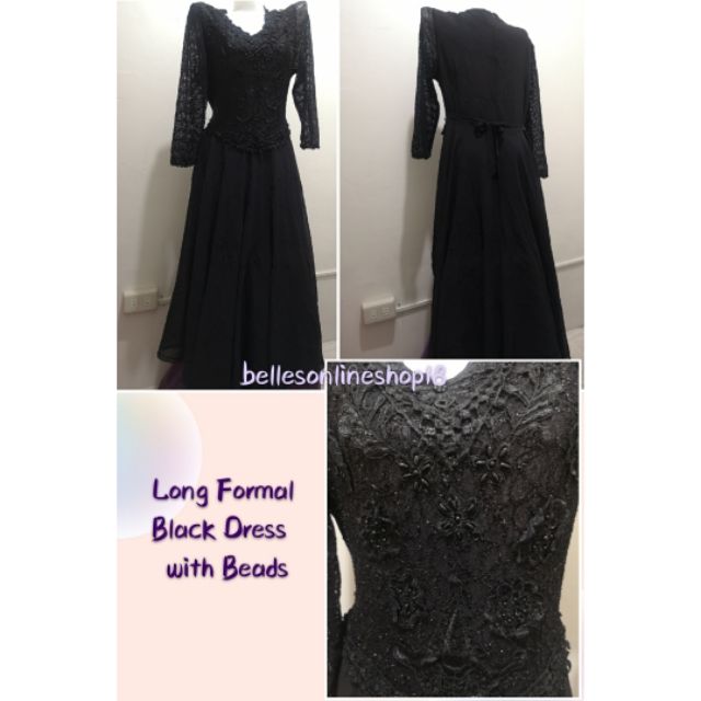 black long elegant dress