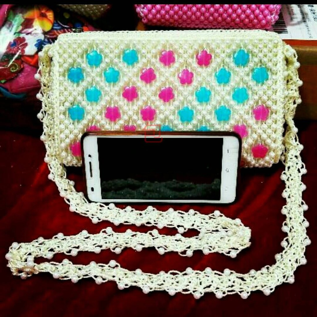 beaded sling bag