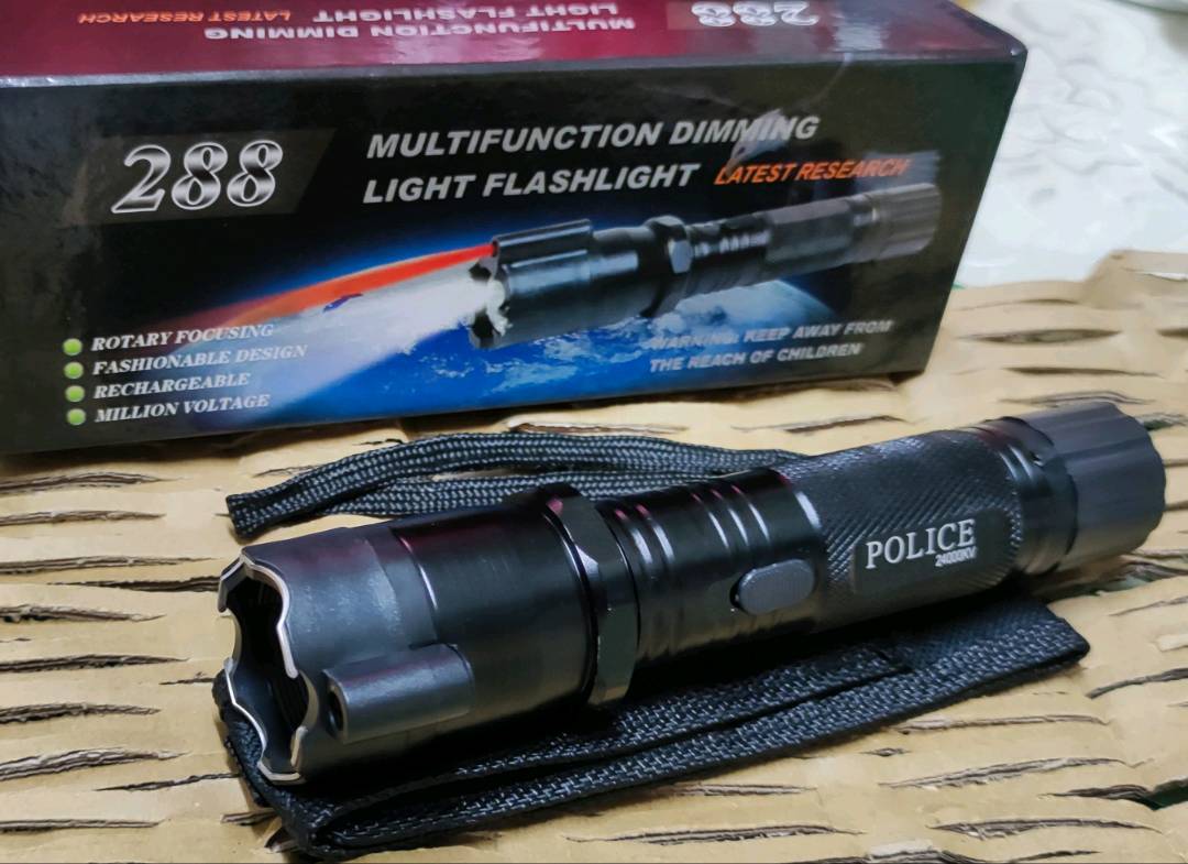 288 Flashlight Strong Light Electric Shock Flashlight Flashlight With  Laser(with SURPRISE FREEBIES) | Shopee Philippines