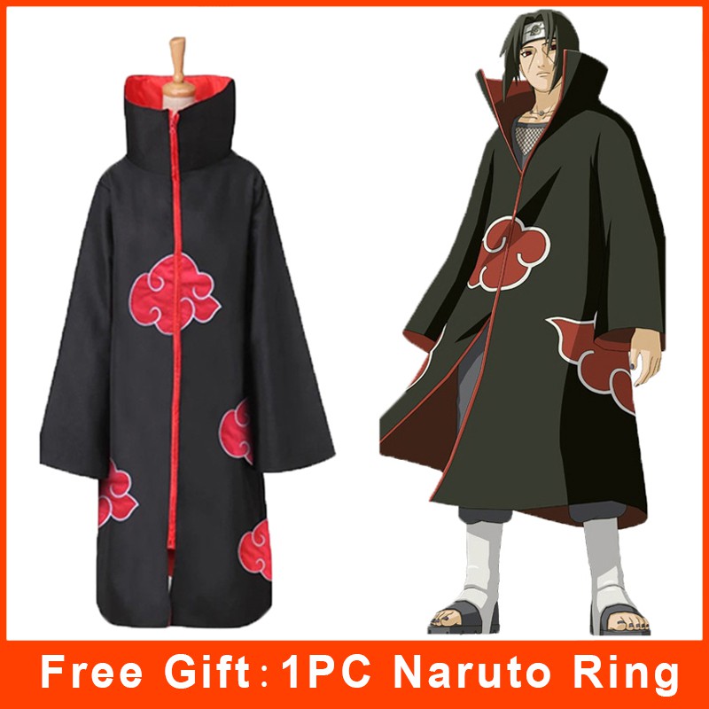 Naruto Akatsuki Itachi Uchiha Anime Cosplay Costumes Jacket Men Women