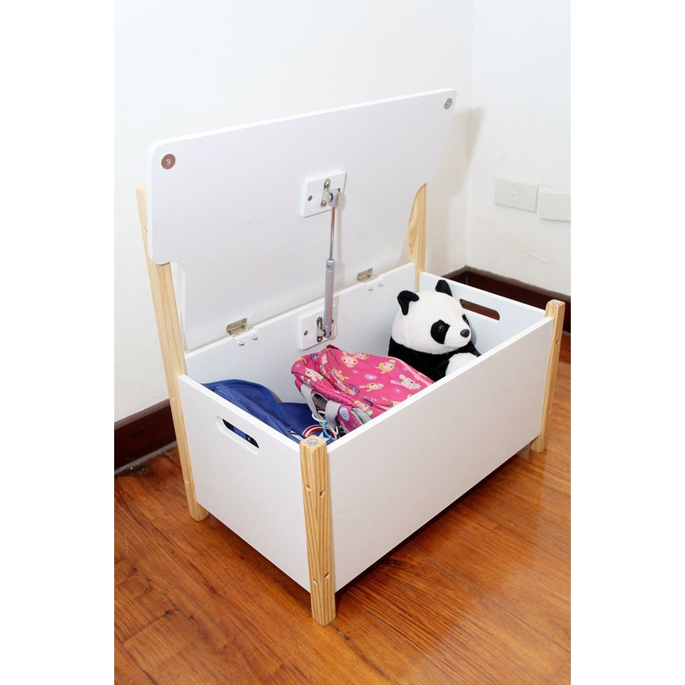 wooden toy box and bench