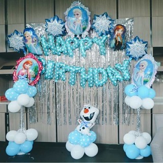 24 inches INS Frozen theme Anna and Elsa head model birthday party decorations aluminum foil balloon #4