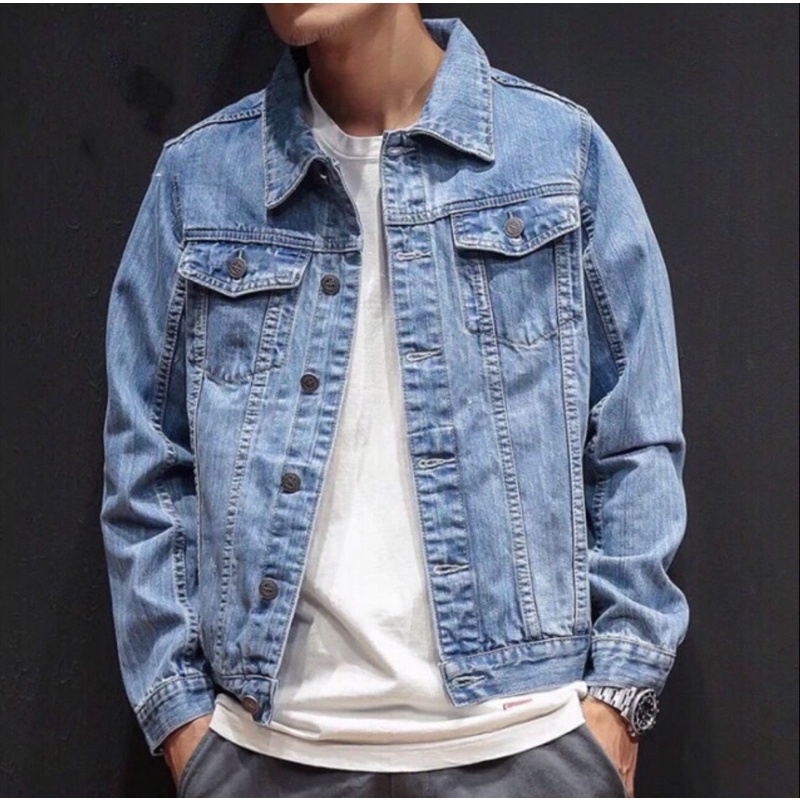 FADE BLUE DENIM JACKET UNISEX | Shopee Philippines