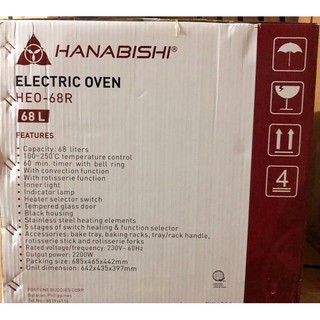 68 liters hanabishi oven