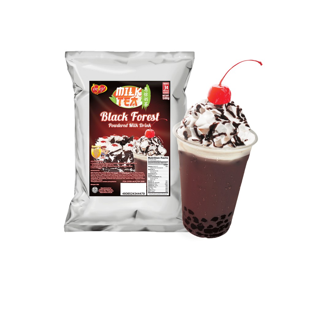 inJoy Black Forest Milk Tea 500g Premium Milk Tea Flavor Powdered