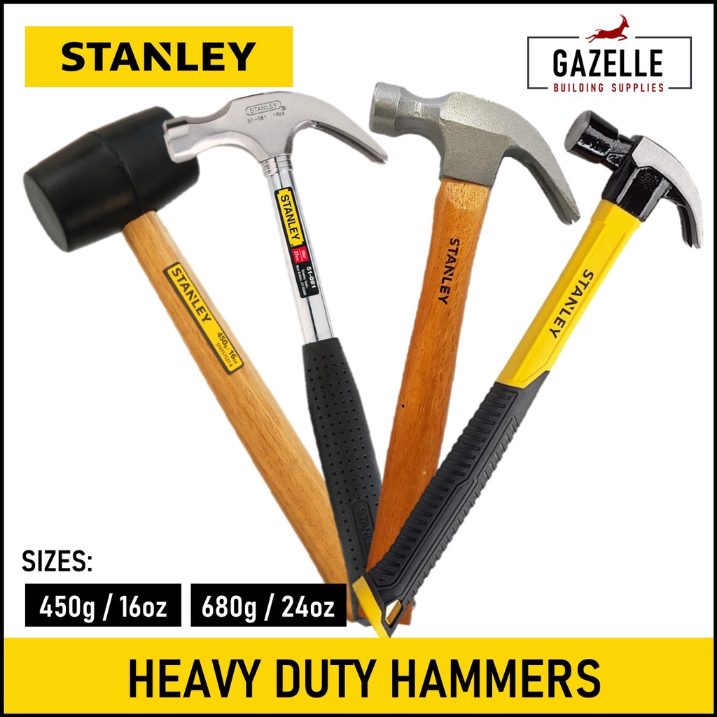 Stanley Rubber Mallet Hammer / Claw Hammer Steel / Wood Claw Hammer / Fiberglass Claw Hammer