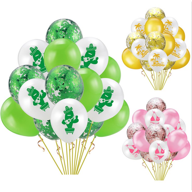 30pcs Hawaiian Party Balloons Summer Party Decoration Kit With Cactus Balloons Coconut Tree Balloons For Hawaiian Summer Jungle Beach Party Supplies Shopee Philippines