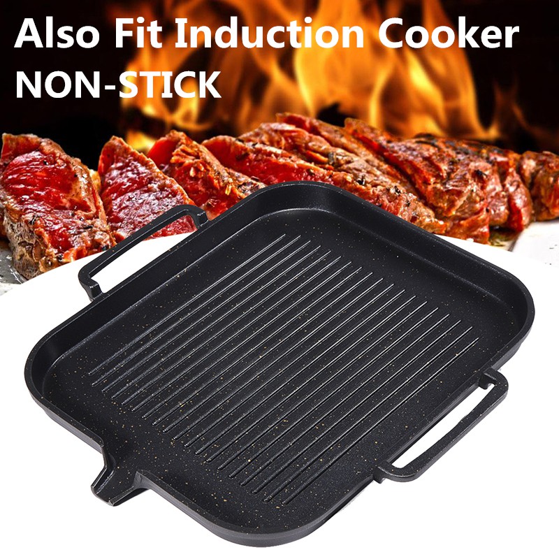 Da Non Stick Coating Aluminum Frying Grill Pan Bbq Plate Cookware