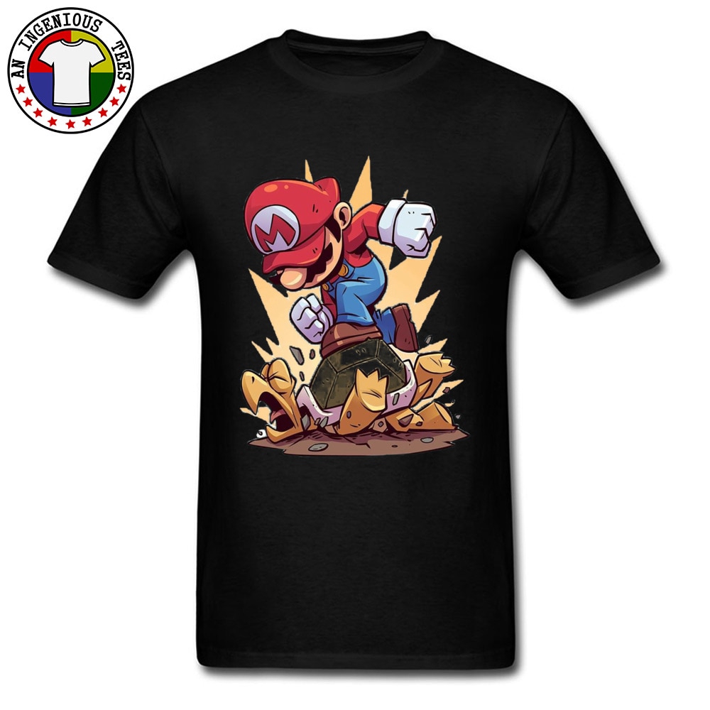 Pow Super Mario Trample Funny T Shirts Cartoon Video Game Bro Mario Plumber  Tshirt For Men Young Design Comic Tees | Shopee Philippines
