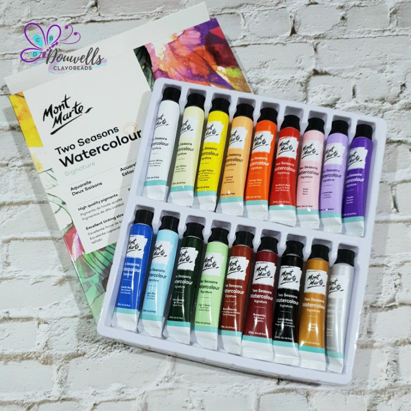 Mont Marte TWO SEASONS WATERCOLOR PAINT WATERCOLOURS 18PCE 12ML
