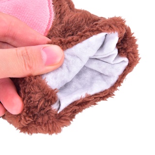 [Chitengyecool] Cute Cat Claw Plush Mittens Fluffy Bear Gloves Costume Half Finger Party Gift #3