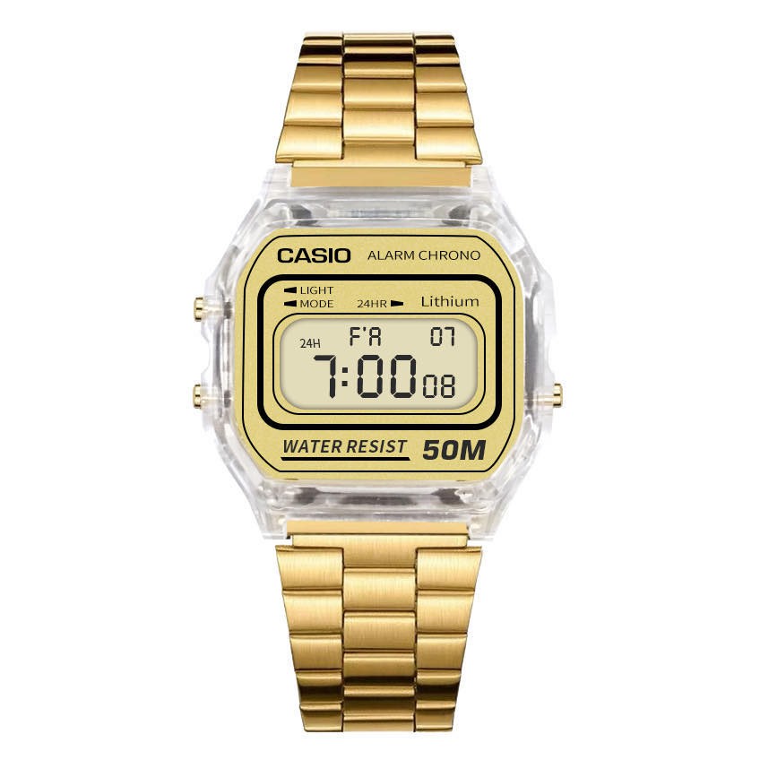 transparent casio watch