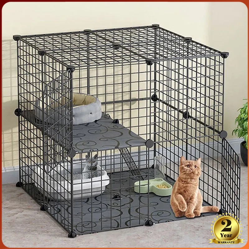 stackable pet cage/cat cage 3 layer/rabbit cage cat cage collapsible