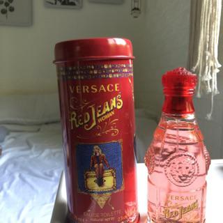versace red jeans original