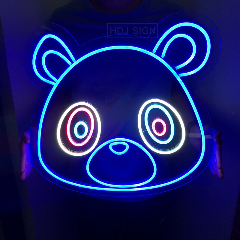 2022 New Kanye West Bear Neon Light Personalized Sign Custom Led Neon 