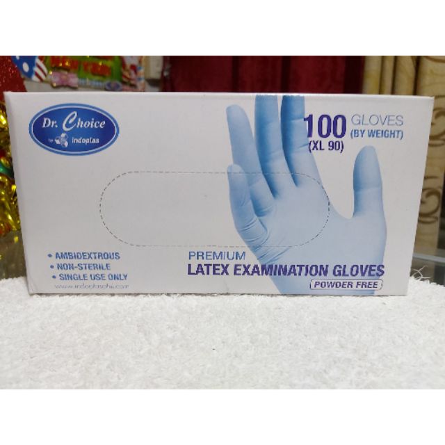 non powdered latex gloves