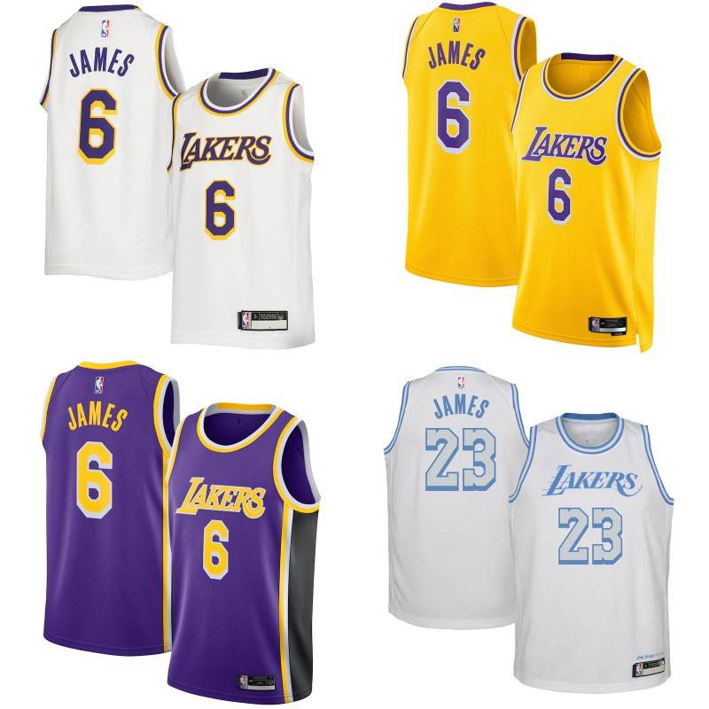 2022 NBA Jersey Los Angeles Lakers No.6 James Classic Jersey Sports