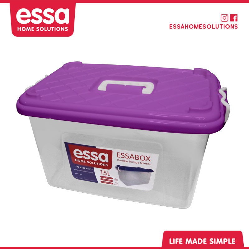 Essa Home Solutions Storage Box 15 Liters (Plastic Organizer