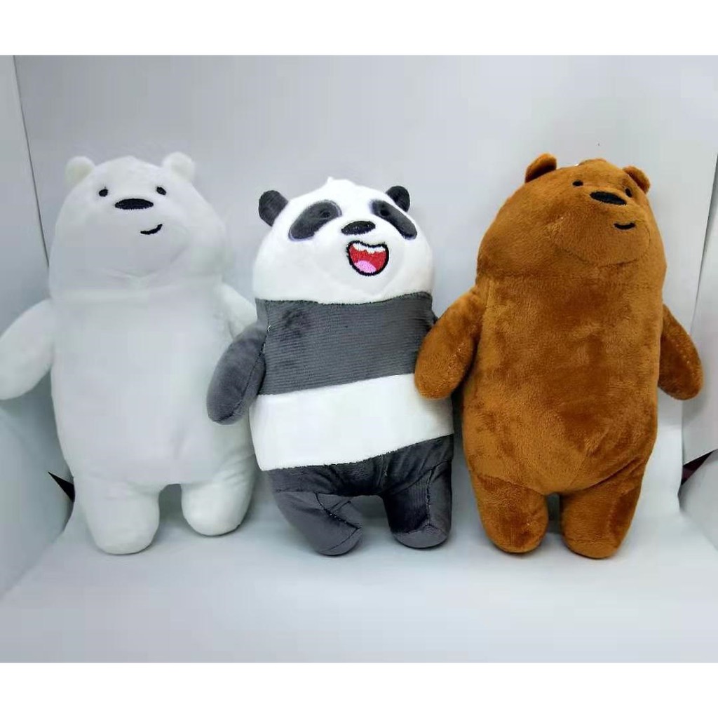 3 Pcs We Bare Bear Stuff Toy Plush Stuffed Toy 9 Inches | Shopee