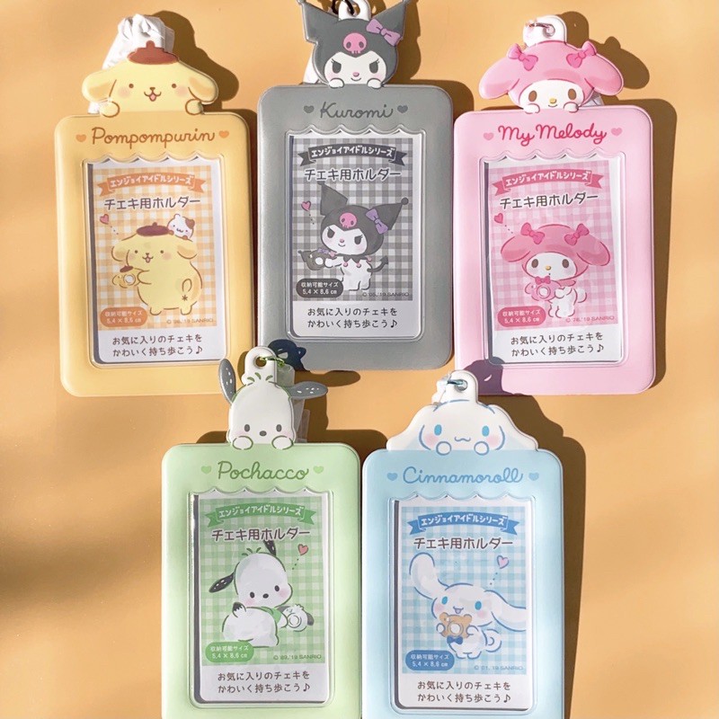 Cute Photocard Holder Cinnamoroll Sanrio Kuromi Frame Id Card Motif