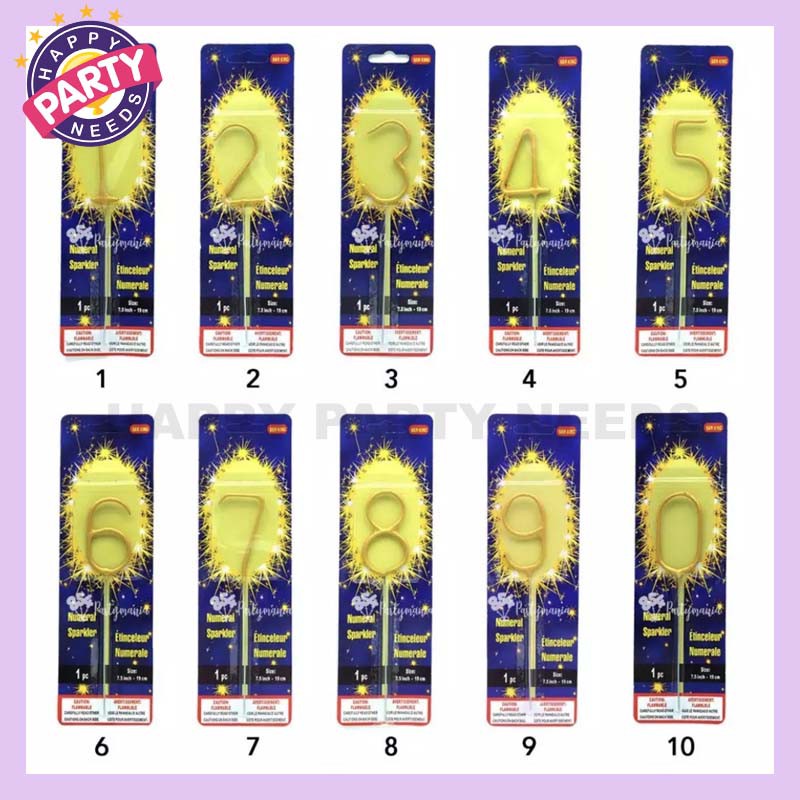 Sparkling Candle Number Candle Birthday Party Needs Fountain Party