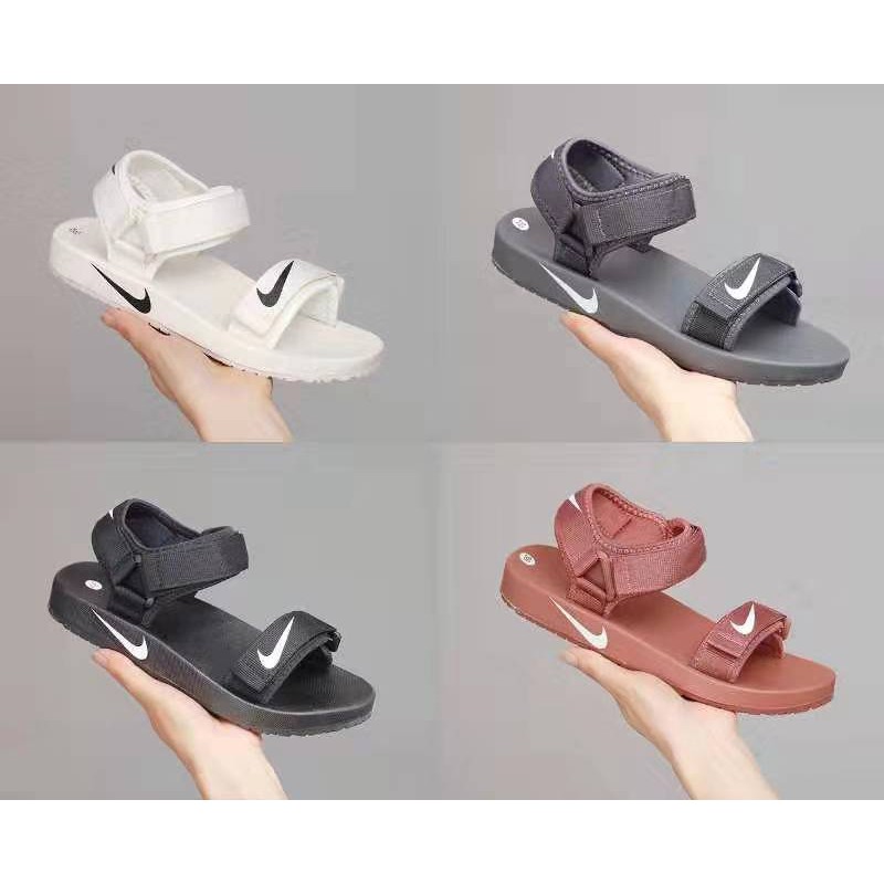 nike sandals grey