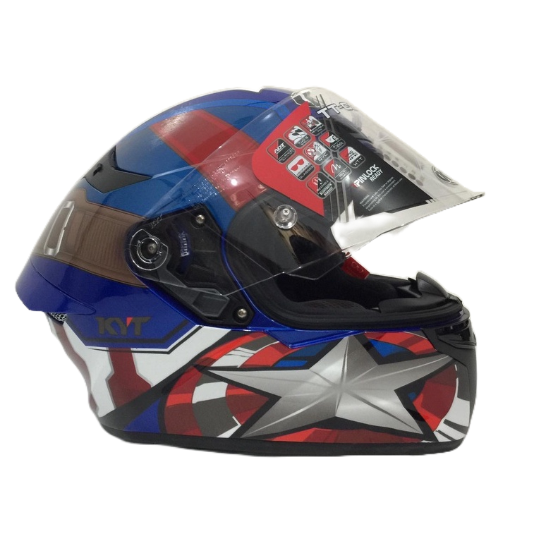 KYT TT Course CAPTAIN AMERICA Helmet ( Marvel Edition ) Shopee Philippines