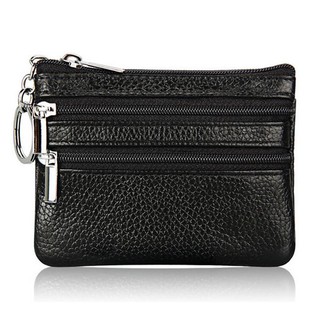 BST✿Women Men Leather Coin Purse Card Wallet Clutch Double Zipper  Bag
