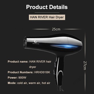 HAN RIVER HRHD01BK Blower Hair Dryer /Hair Dryer 800W High Power Hair Dryer #6