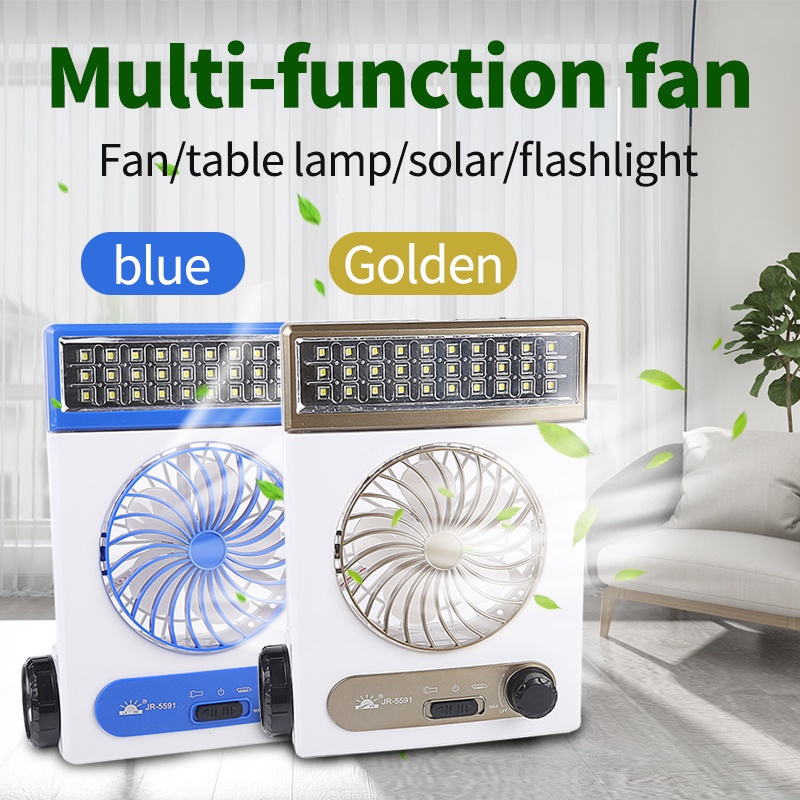 3 In 1 Electric Fan Solar Portable Outdoor Rechargeable Led Night Light