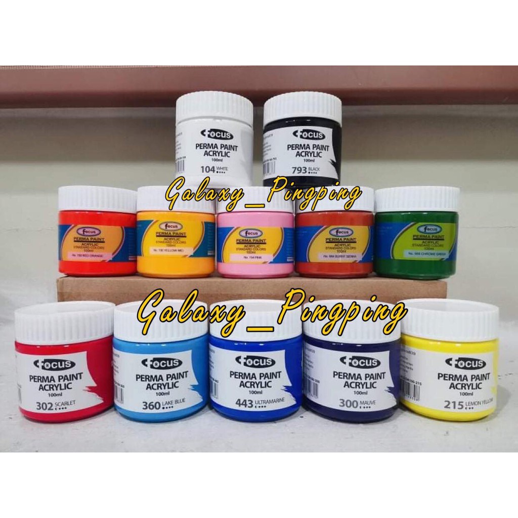 Focus Perma Paint Acrylic per piece (100ml) Shopee Philippines